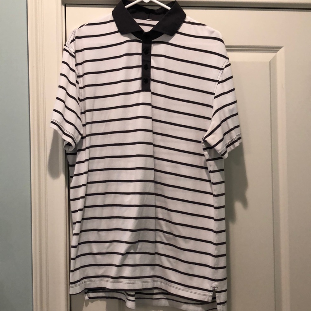 Lululemon men’s XL polo, grey and white